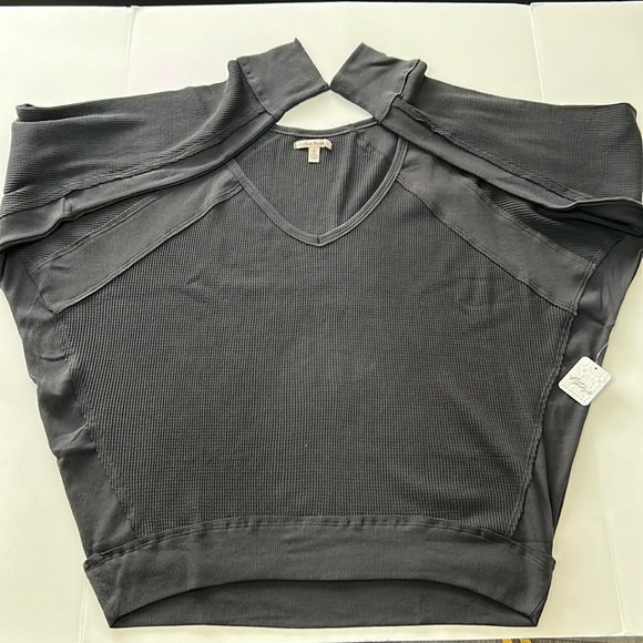 NWT Free People Santa Clara Long Sleeve Thermal Black Large - Picture 5 of 9